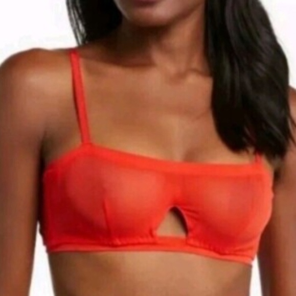 Nwt Hah Free People Wired Bra Blood Orange Lingerie - Picture 1 of 2